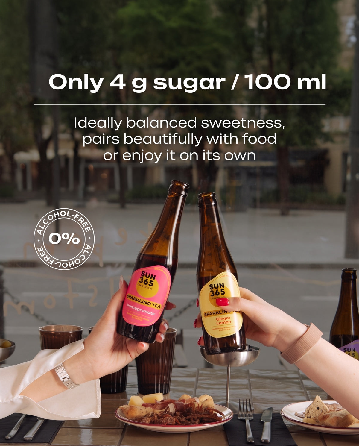 Only 4 g sugar / 100 ml — ideally balanced sweetness