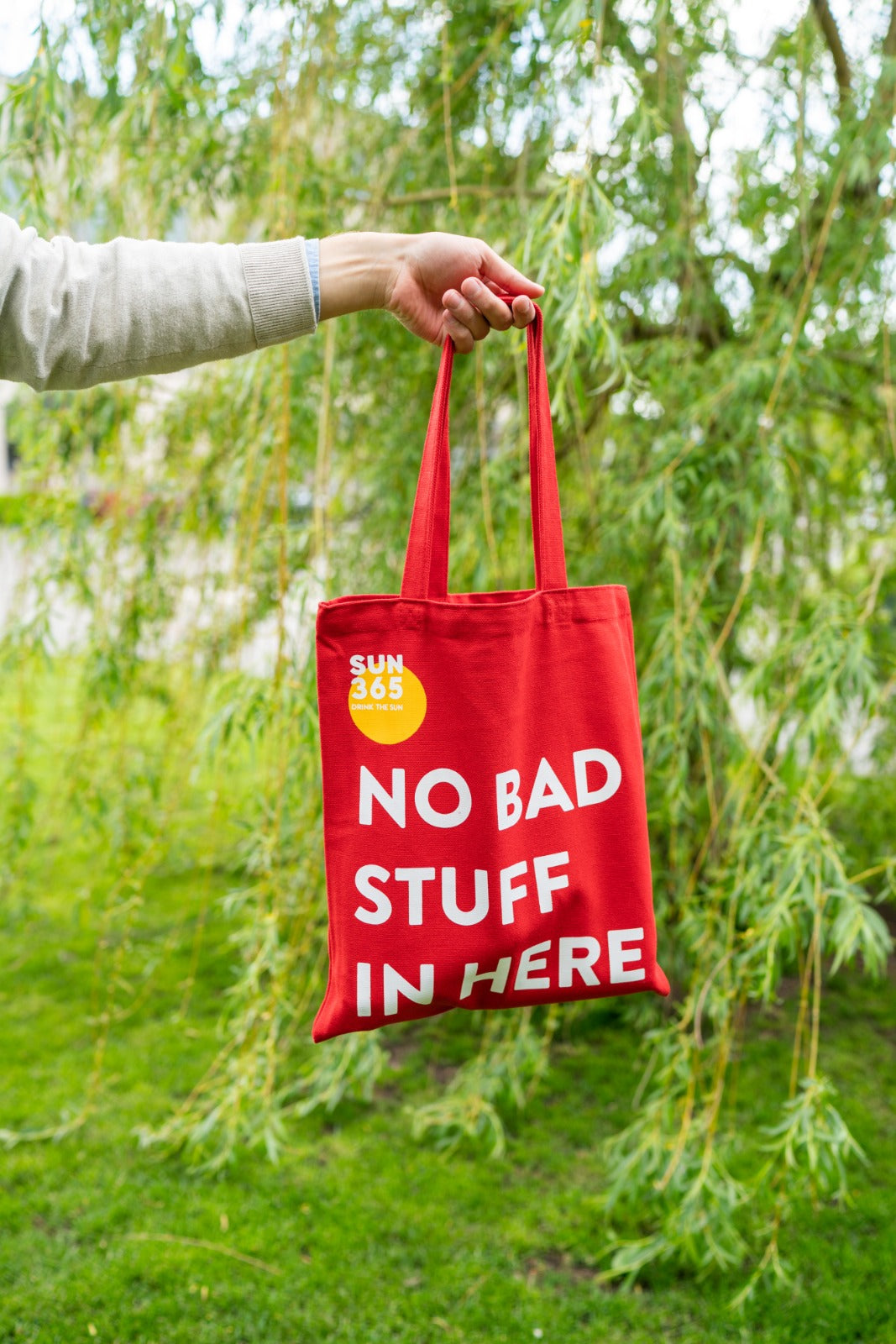 SUN365 ECO FRIENDLY COTTON SHOPPING BAG (RED)